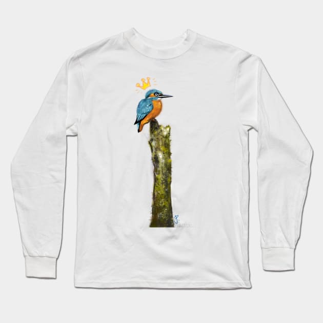 King Fisher Long Sleeve T-Shirt by ArtByJamesPowell